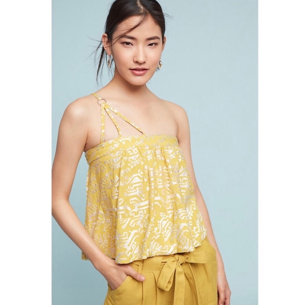 Anthropologie Floreat One-Shoulder Camisole NWOT XL